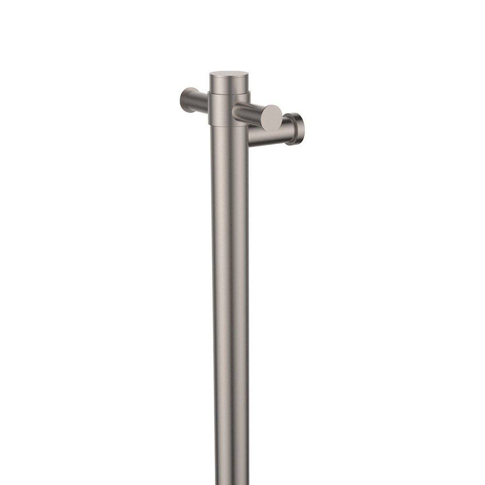 Isabella Vertical Heated Towel Rail, 100 x 900mm, Brushed Nickel
