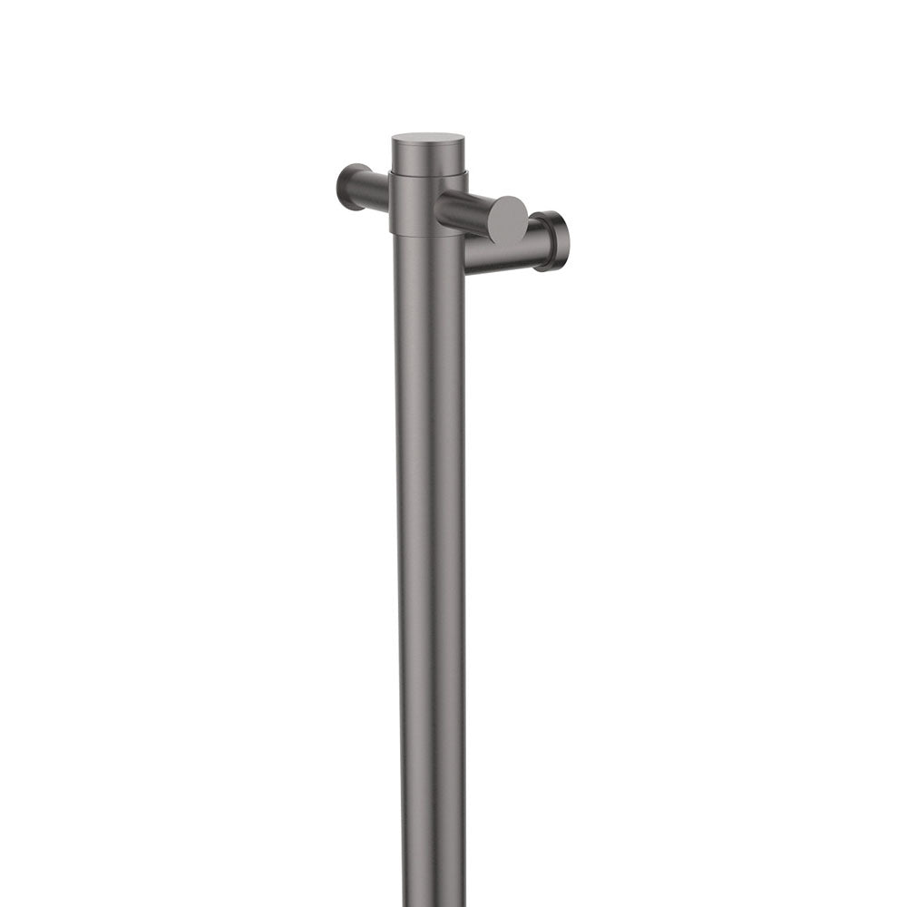 Isabella Vertical Heated Towel Rail, 100 x 900mm, Gun Metal