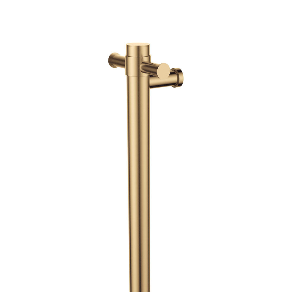 Isabella Vertical Heated Towel Rail, 100 x 900mm, Urban Brass