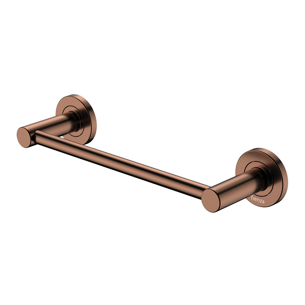 Kaya Single Towel Rail, 300mm, Brushed Copper
