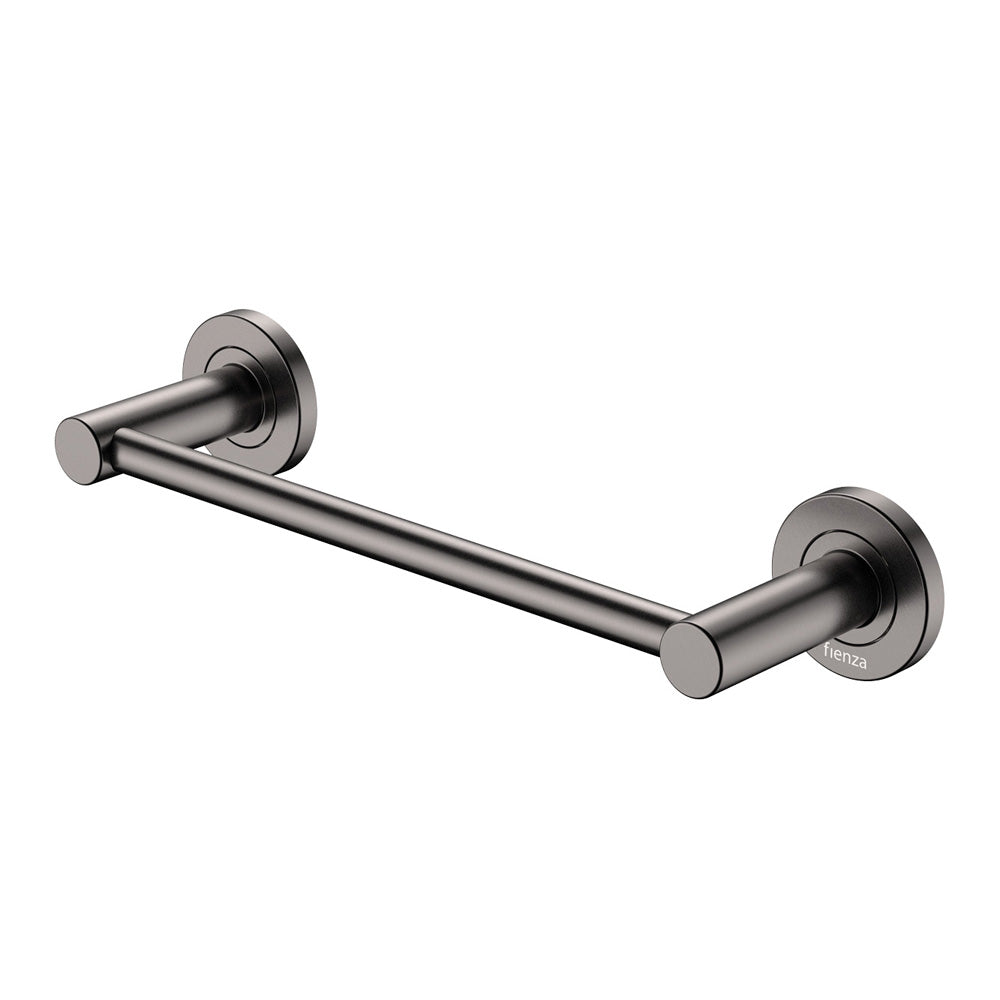 Kaya Single Towel Rail, 300mm, Gun Metal