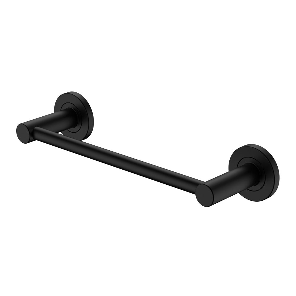 Kaya Single Towel Rail, 300mm, Matte Black