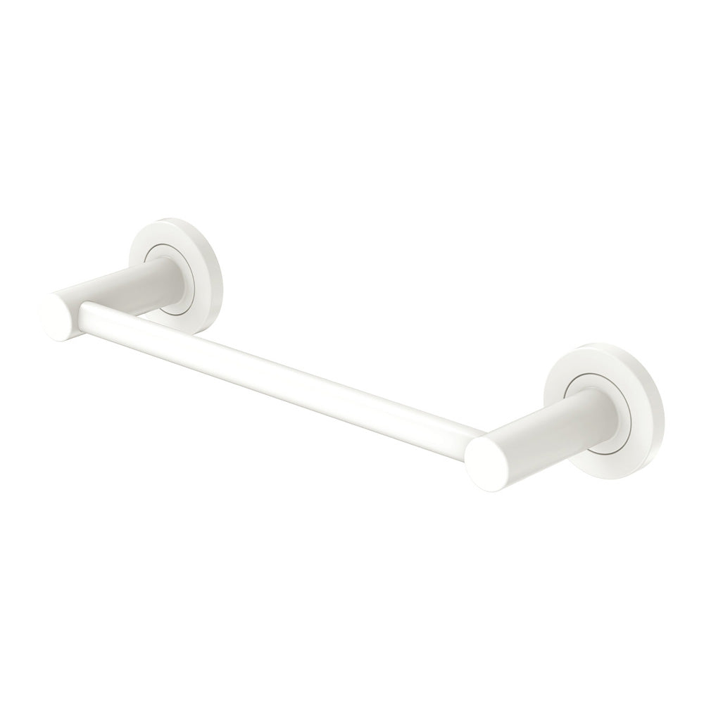 Kaya Single Towel Rail, 300mm, Matte White
