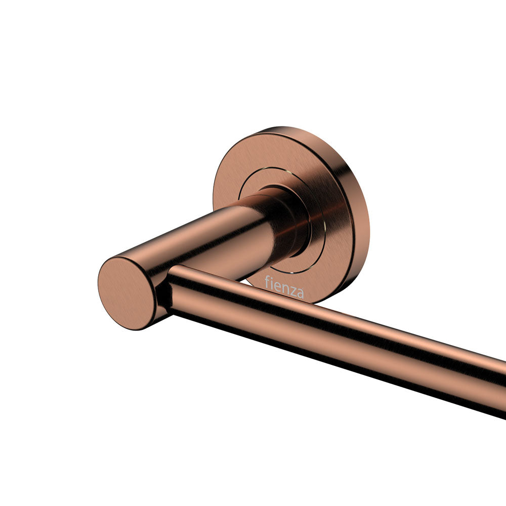 Kaya Single Towel Rail, 900mm, Brushed Copper