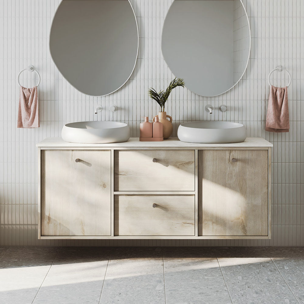 Kaya Hand Towel Ring, Matte White