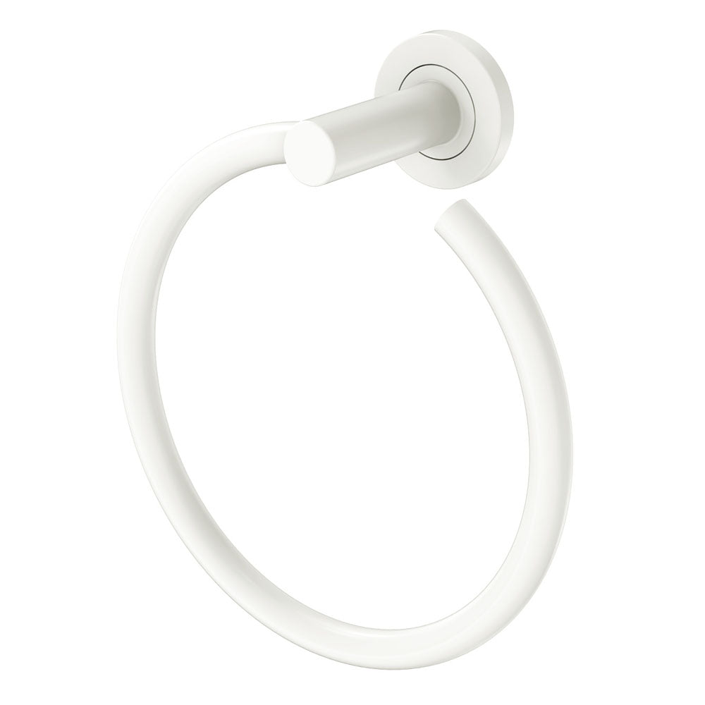 Kaya Hand Towel Ring, Matte White