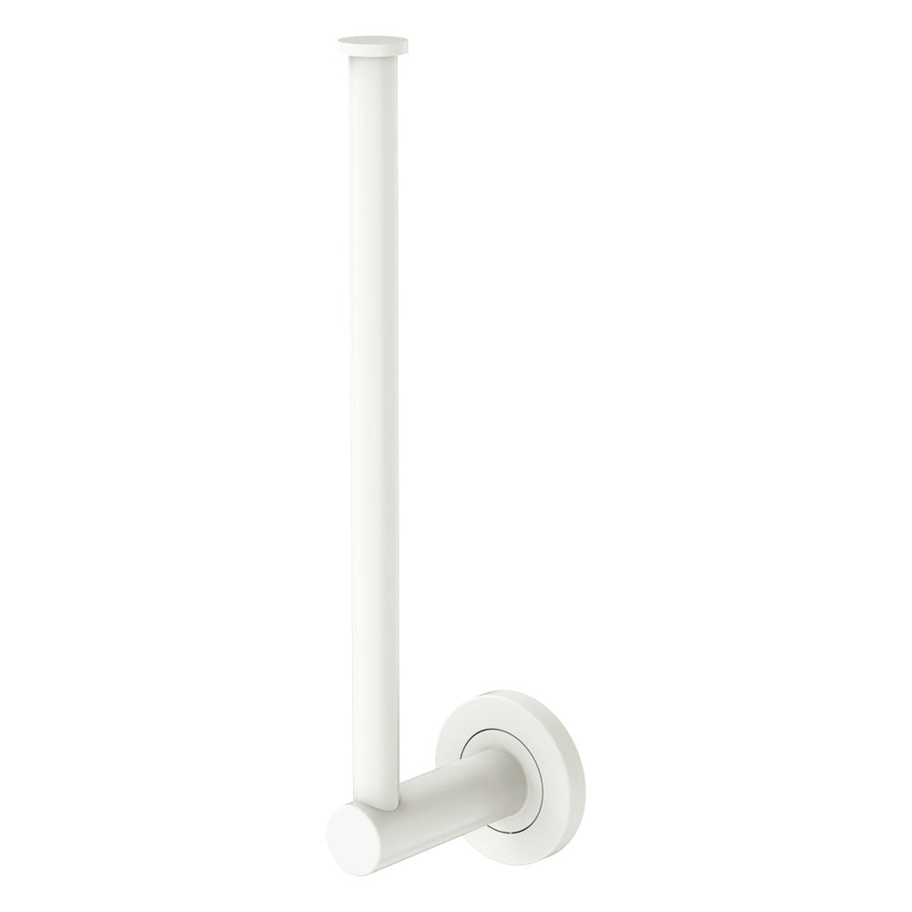 Kaya Hand Towel Rail / Toilet Roll Holder, Matte White