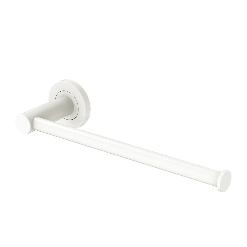 Kaya Hand Towel Rail / Toilet Roll Holder, Matte White