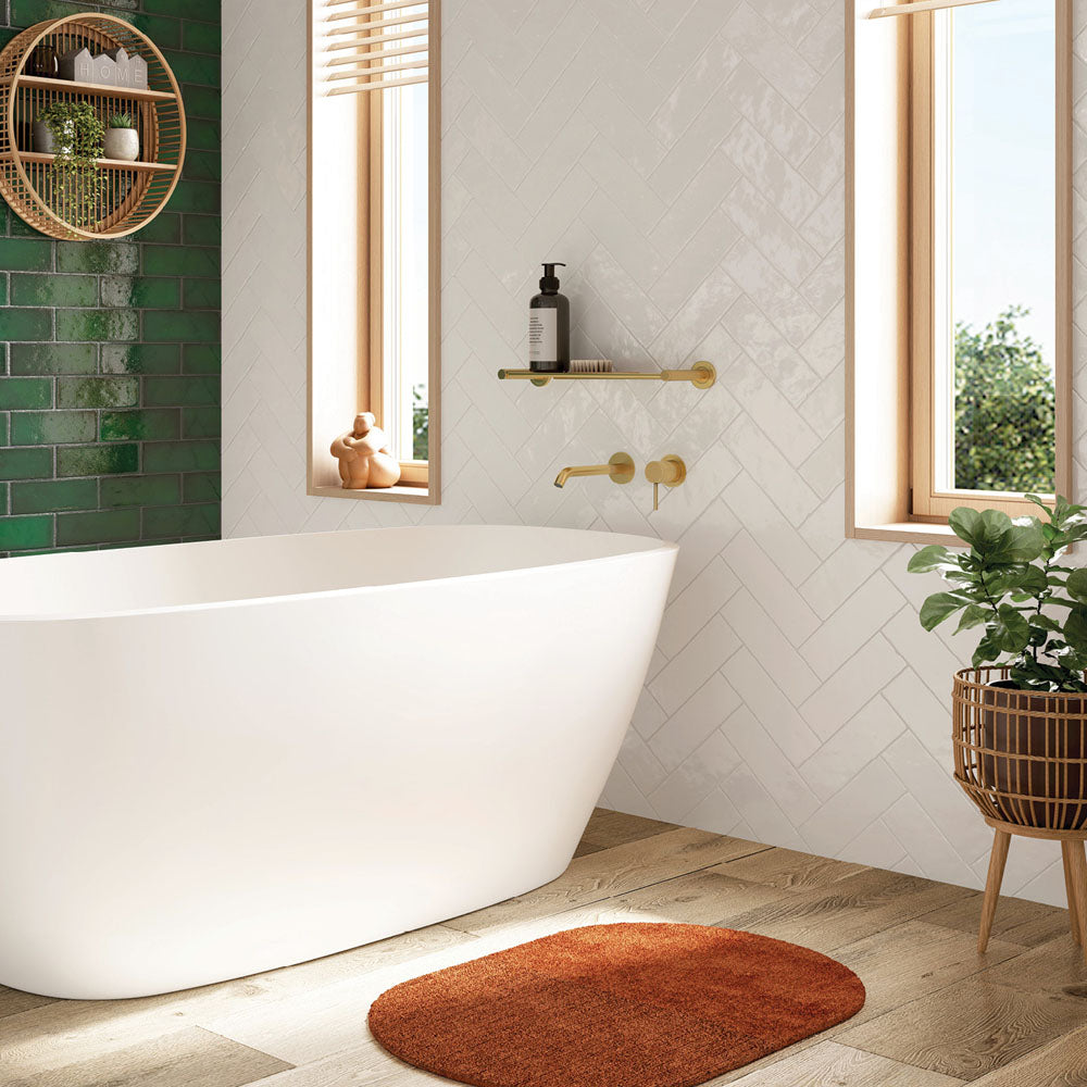 Kaya Shower Shelf, Urban Brass