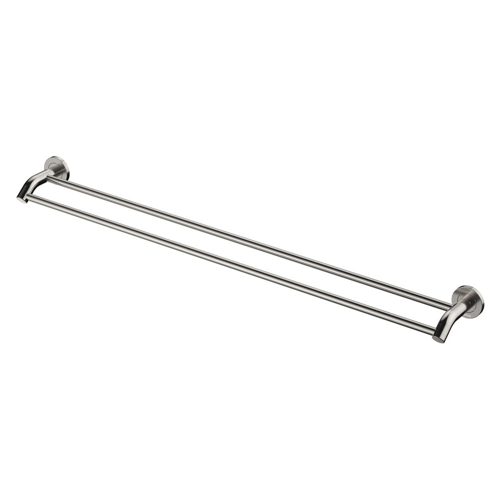 Kaya Double Towel Rail, 900mm, Brushed Nickel