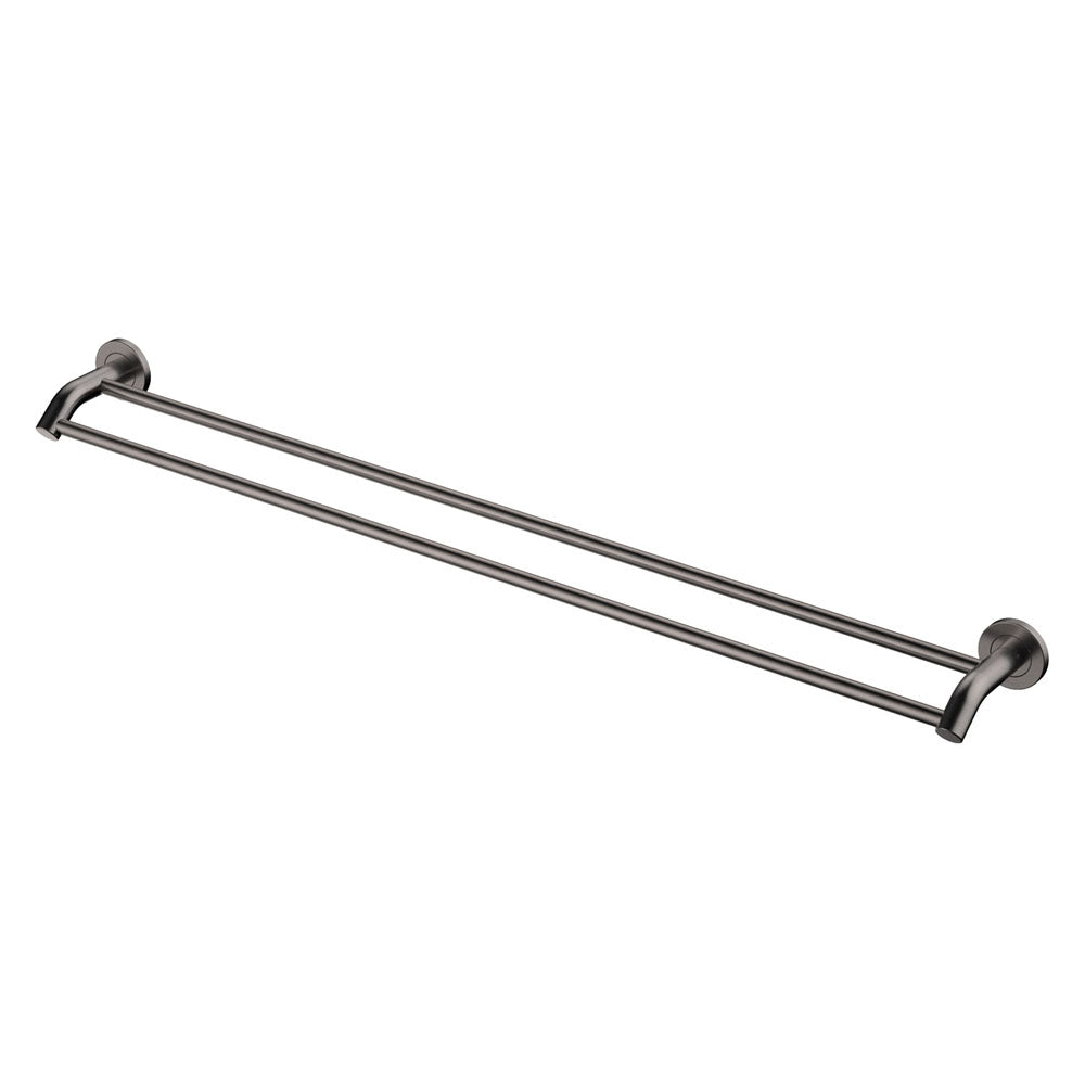 Kaya Double Towel Rail, 900mm, Gun Metal