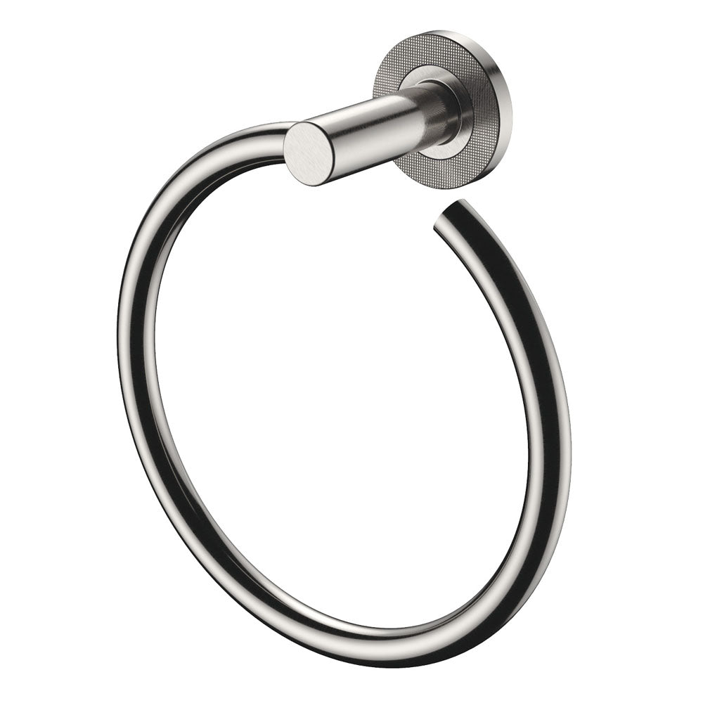 Axle Hand Towel Ring, Brushed Nickel