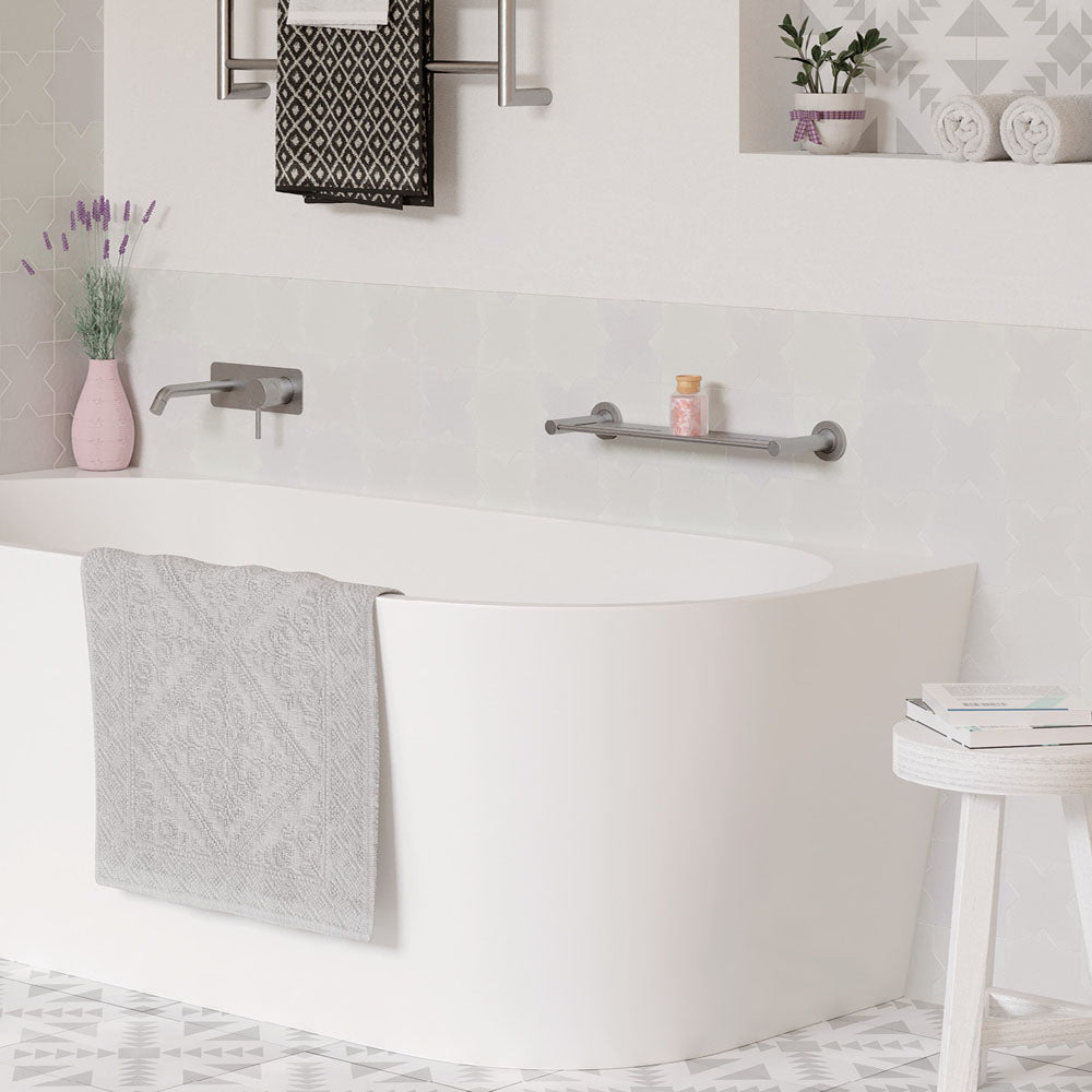 Axle Shower Shelf, Brushed Nickel