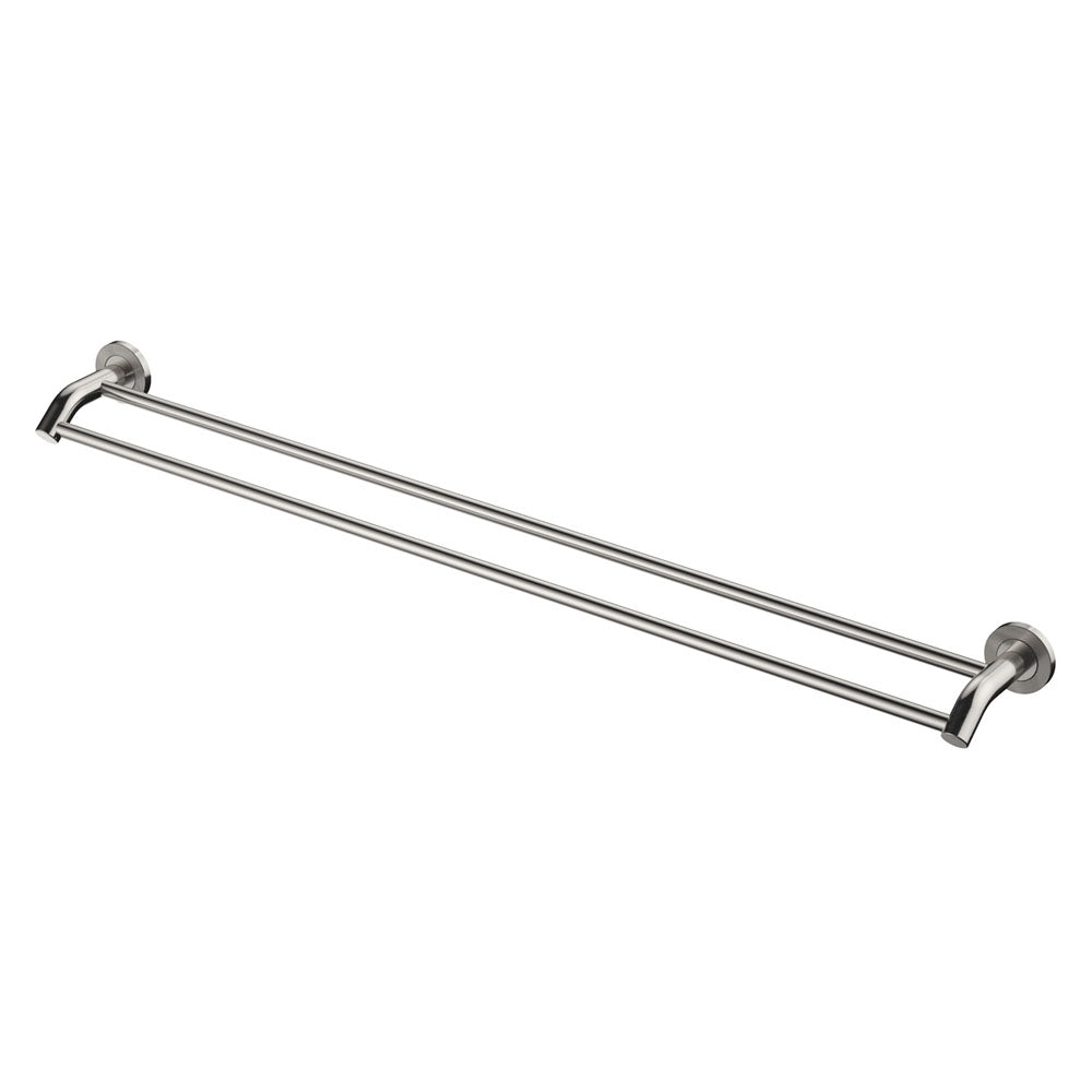 Axle 900mm Double Towel Rail, Brushed Nickel