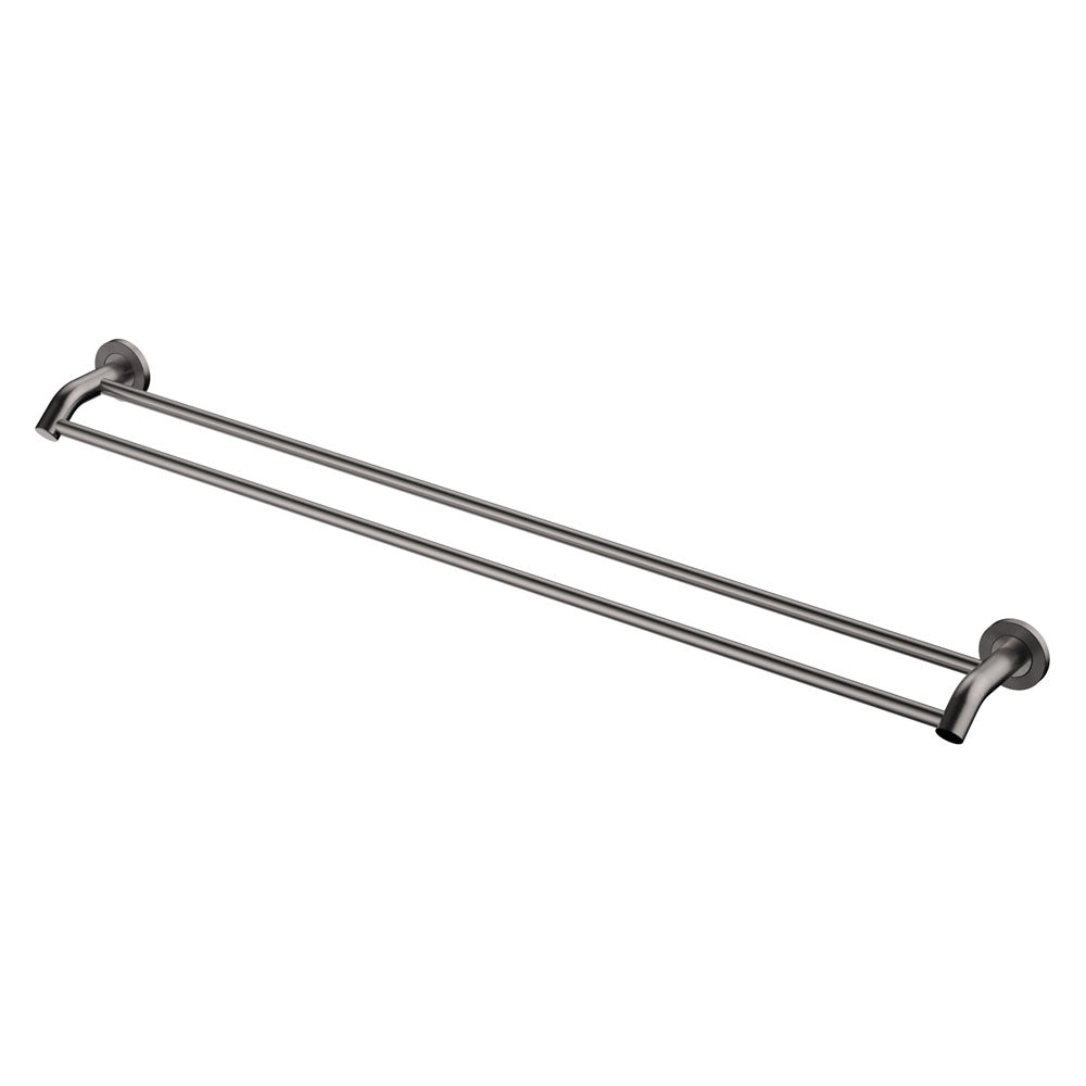Axle 900mm Double Towel Rail, Gun Metal