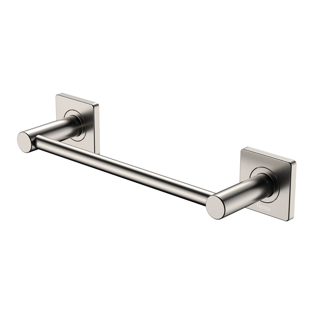 Sansa Single Towel Rail, 300mm, Brushed Nickel