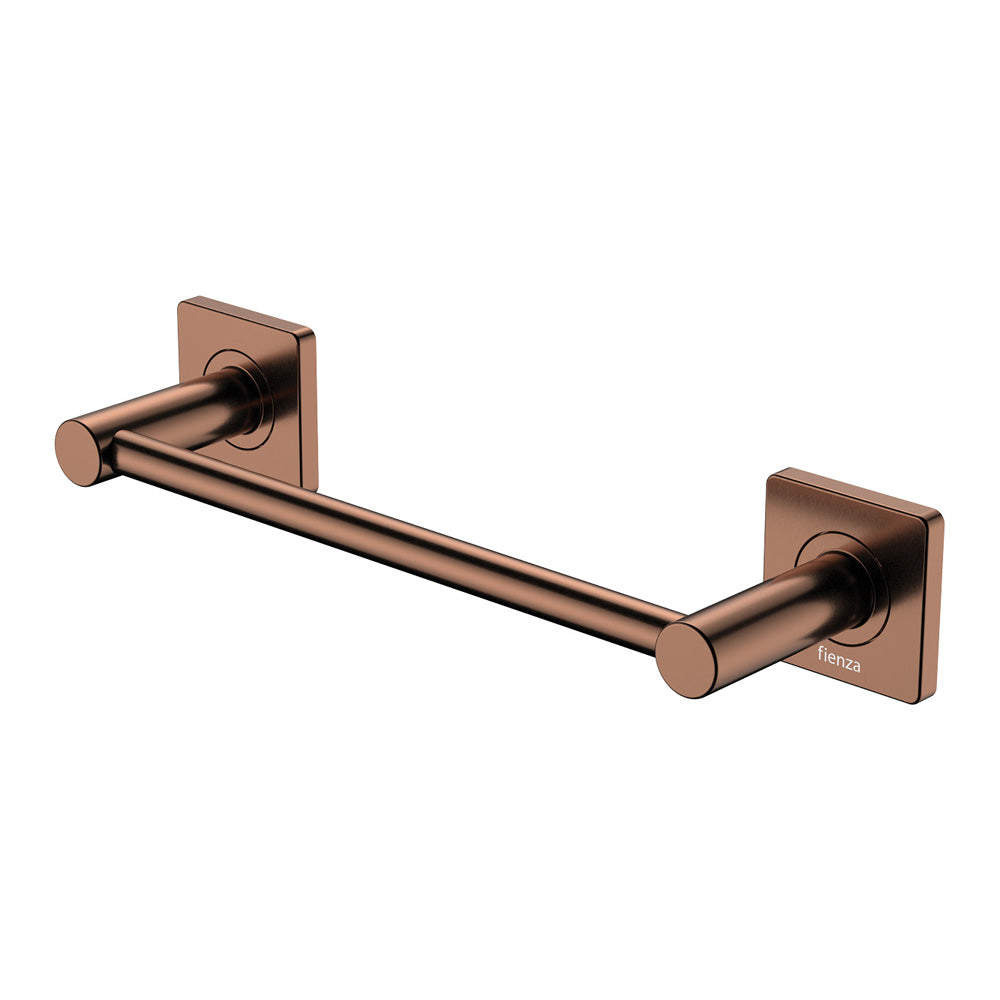 Sansa Single Towel Rail, 300mm, Brushed Copper