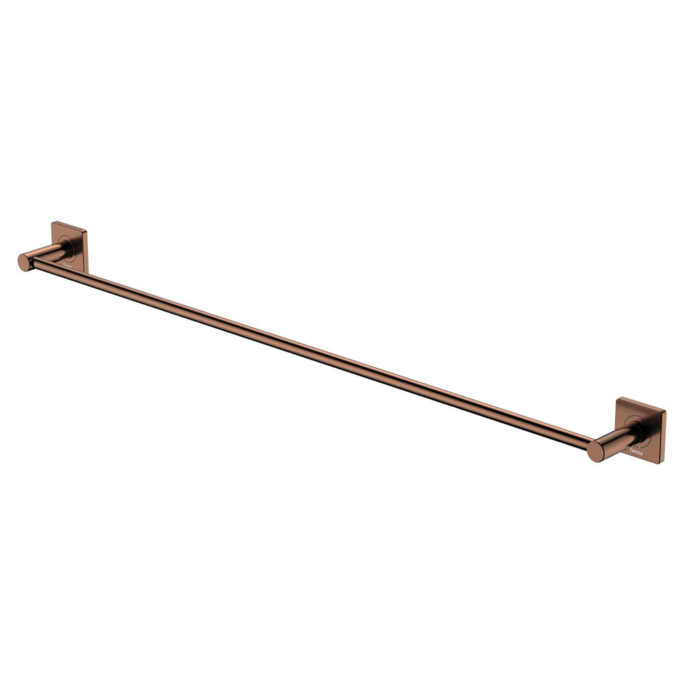 Sansa Single Towel Rail, 900mm, Brushed Copper