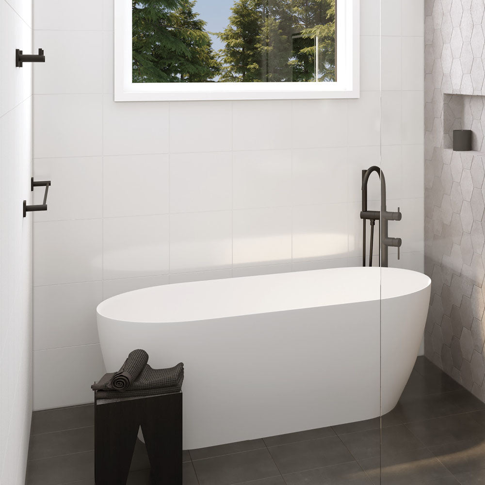 Sansa Single Towel Rail, 900mm, Matte Black