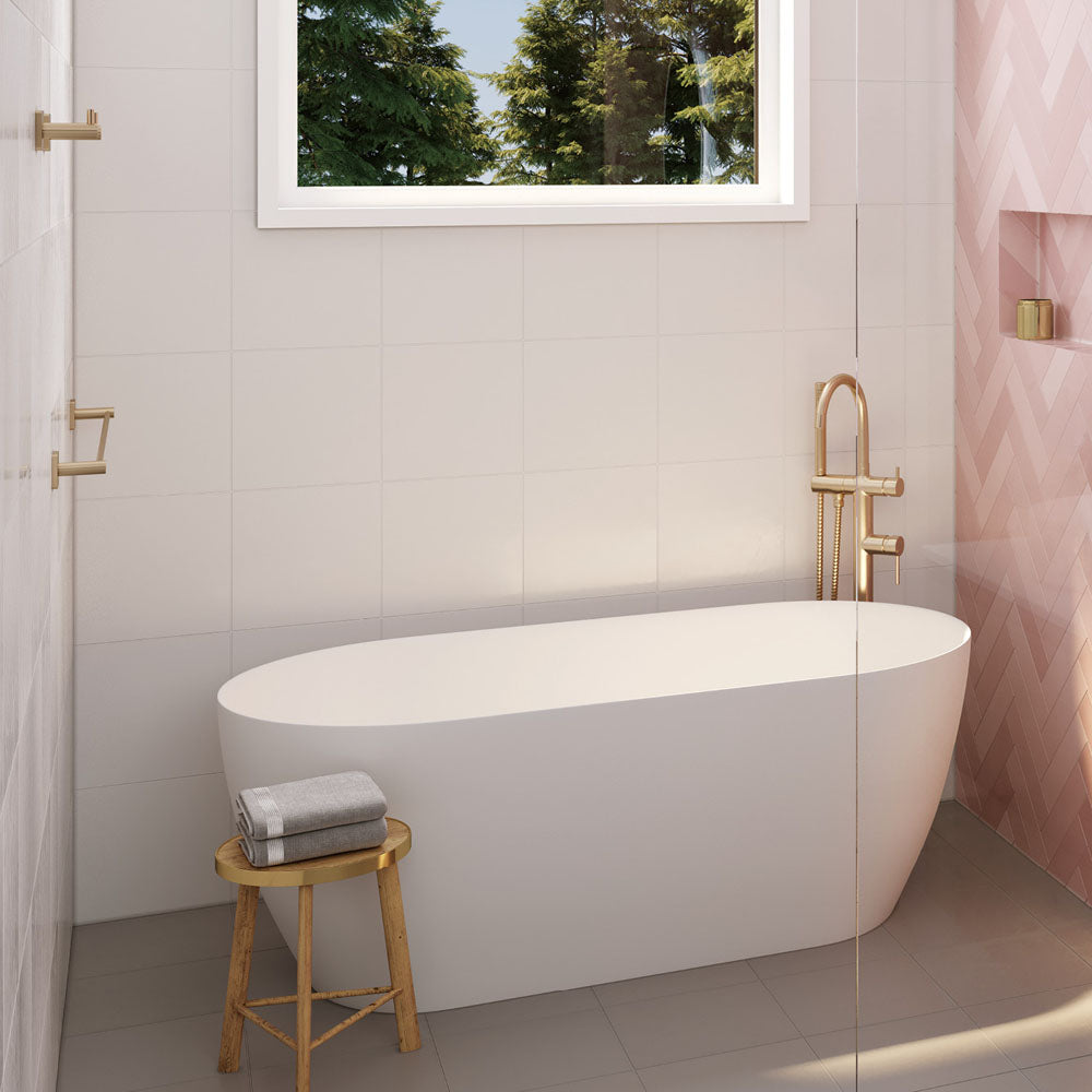 Sansa Single Towel Rail, 900mm, Urban Brass