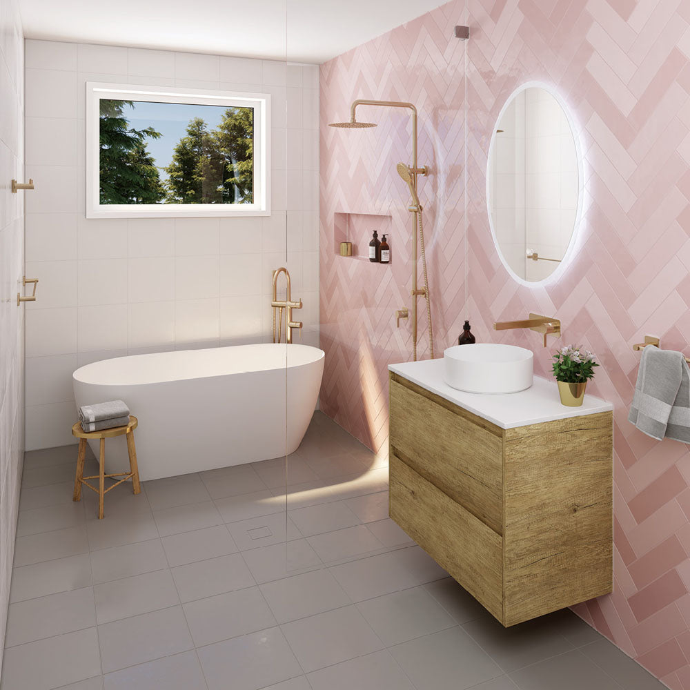 Sansa Single Towel Rail, 900mm, Urban Brass