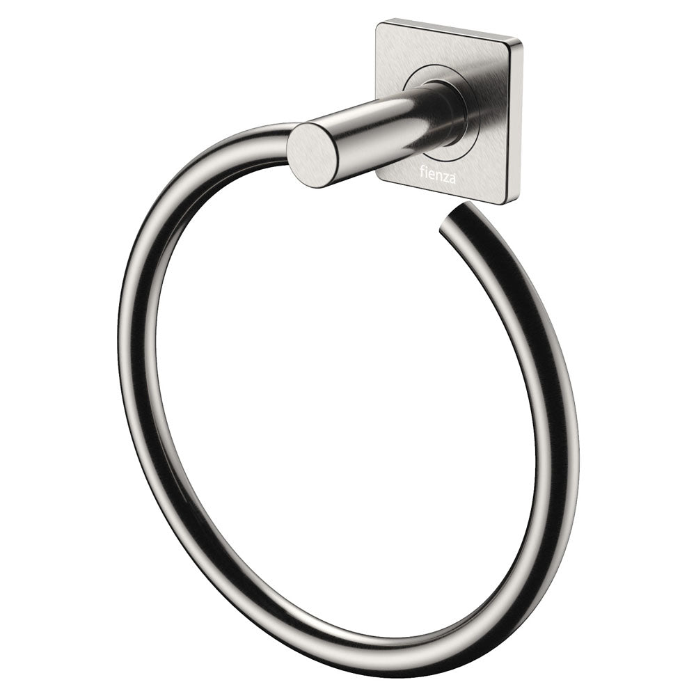 Sansa Hand Towel Ring, Brushed Nickel