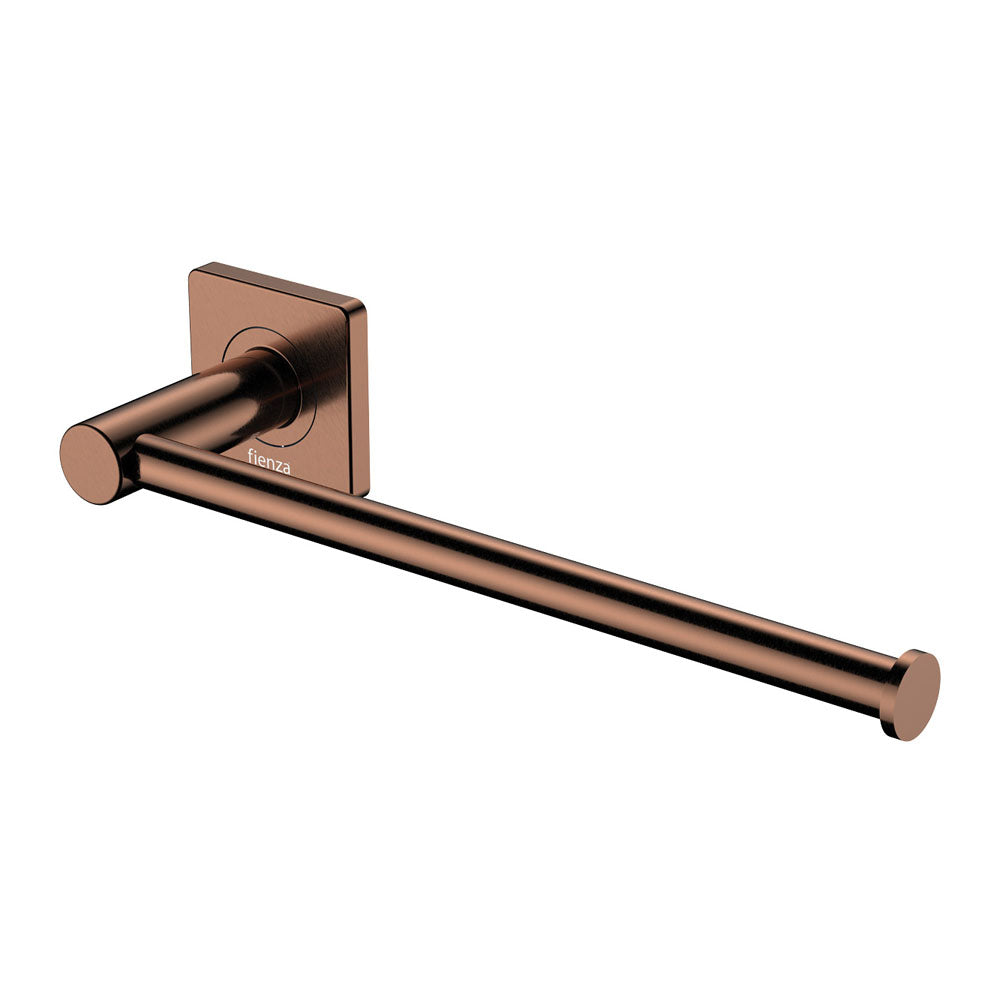 Sansa Hand Towel Rail / Toilet Roll Holder, Brushed Copper