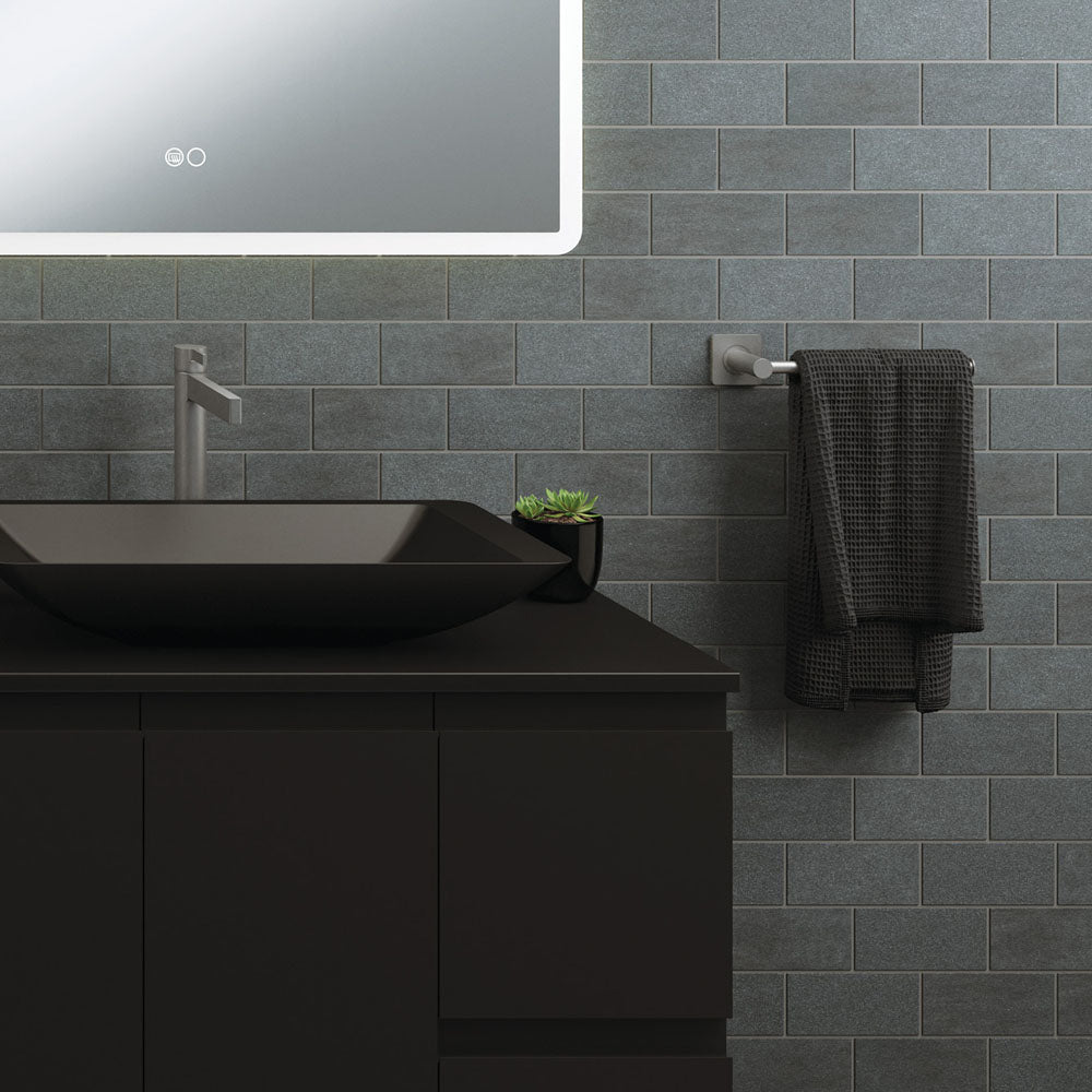 Sansa Hand Towel Rail / Toilet Roll Holder, Gun Metal