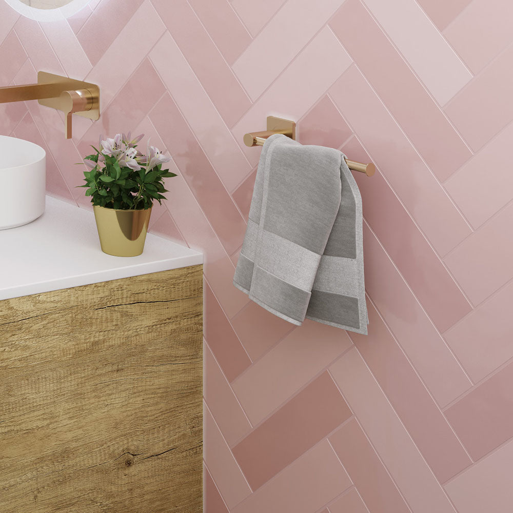 Sansa Hand Towel Rail / Toilet Roll Holder, Urban Brass