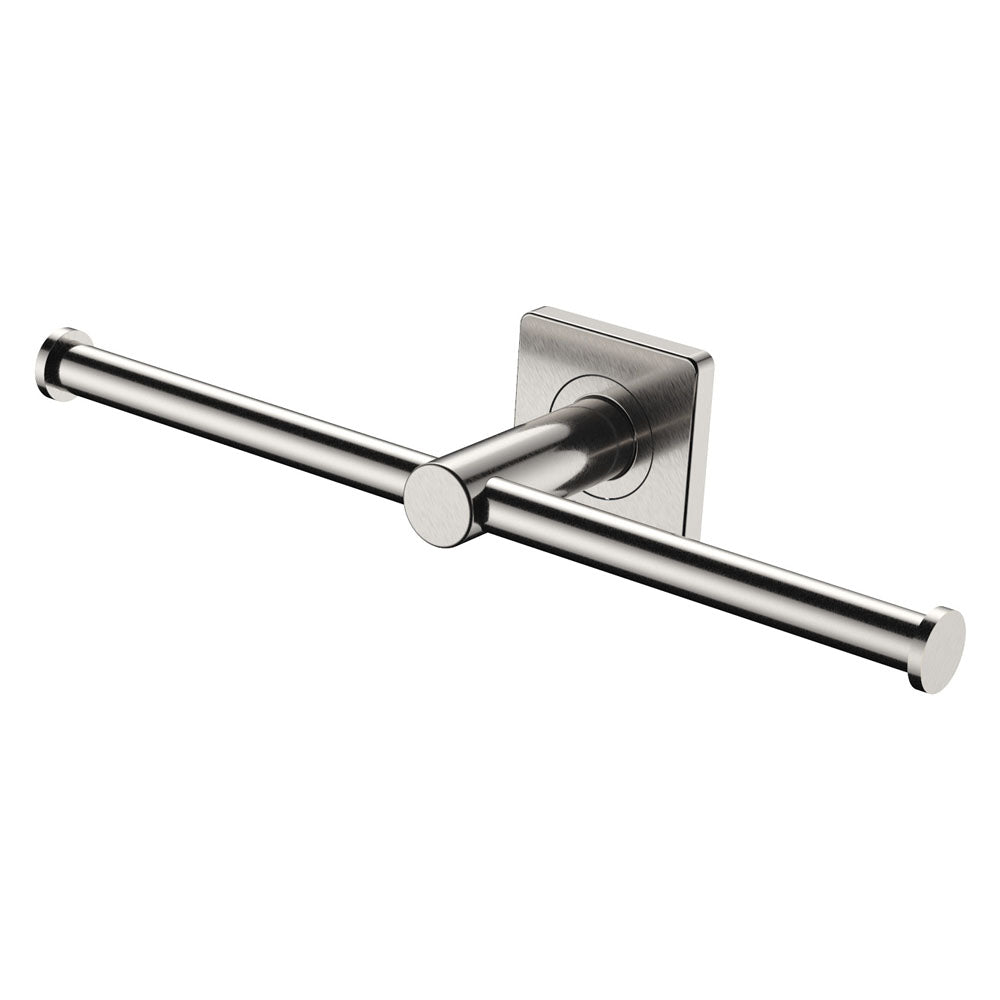Sansa Double Toilet Roll Holder, Brushed Nickel