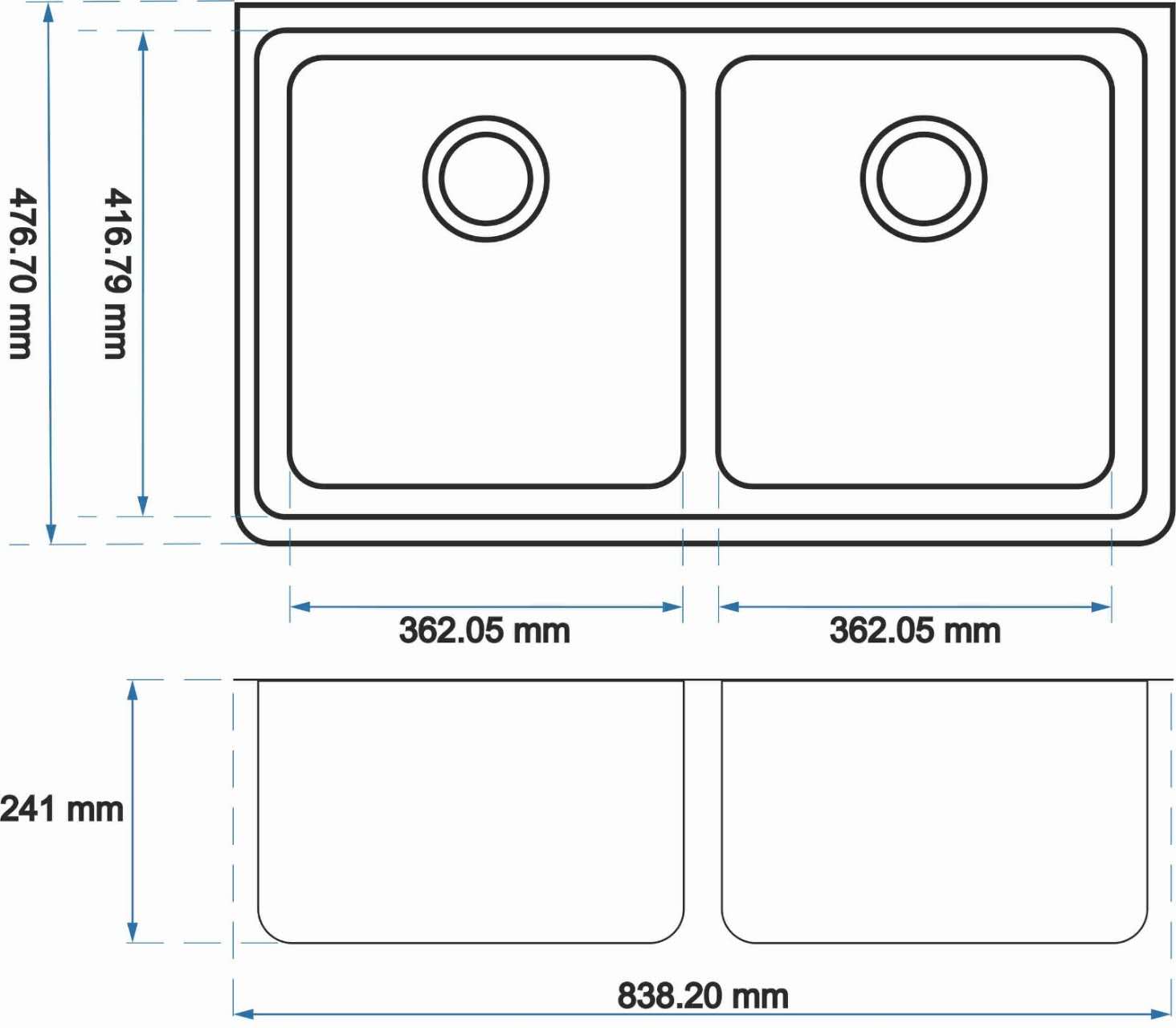 865x540x229mm White Granite Butler Sink Single Bowl Farmhouse Kitchen ...