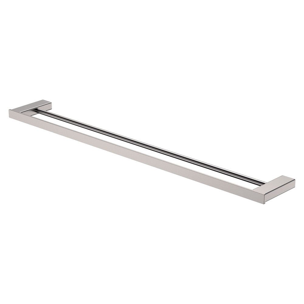 Tono Double Towel Rail, 810 mm, Brushed Nickel