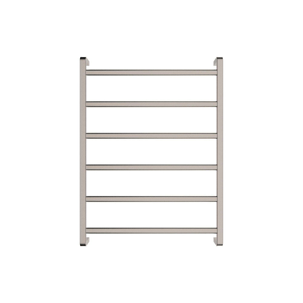 Tono Heated Towel Rail, 600 x 800mm, Brushed Nickel