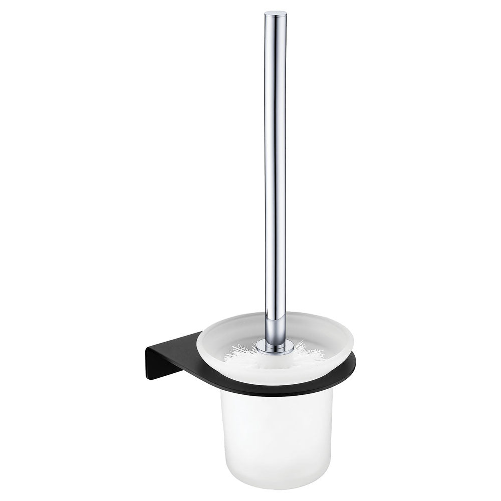 Lincoln Toilet Brush & Holder, Mixed Finish