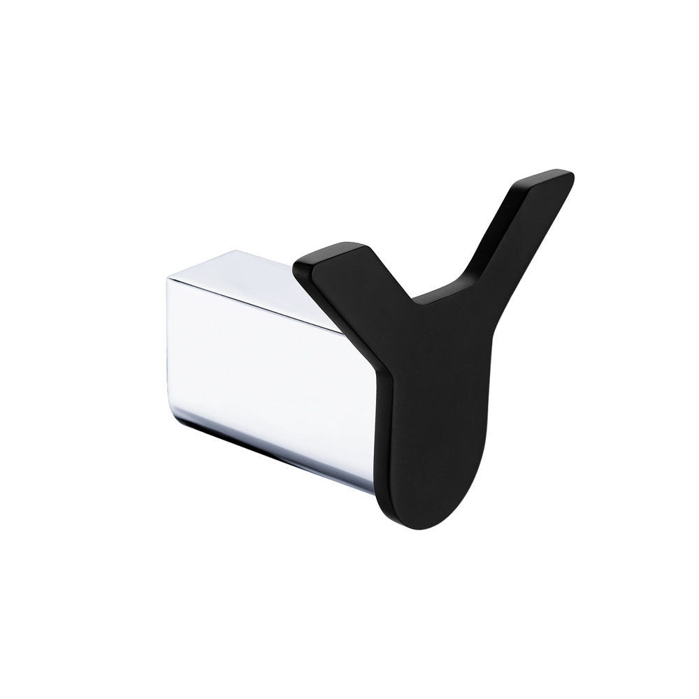 Lincoln Double Robe Hook, Mixed Finish