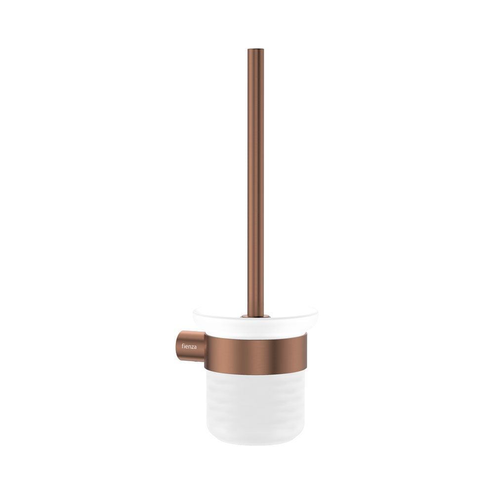 Empire Slim Toilet Brush & Holder, Brushed Copper