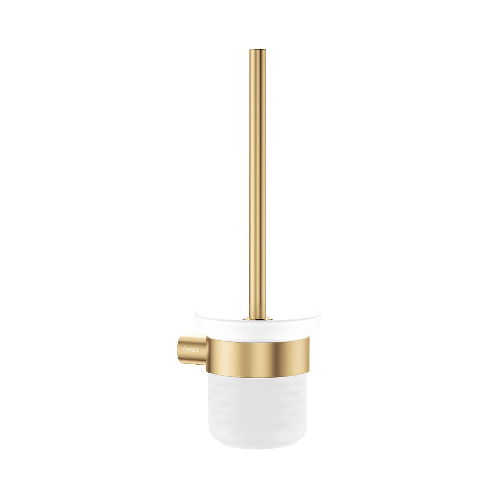 Empire Slim Toilet Brush &amp; Holder, Urban Brass