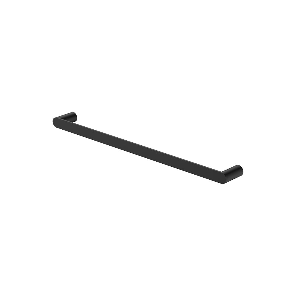Empire Slim Single Towel Rail, 600mm, Matte Black