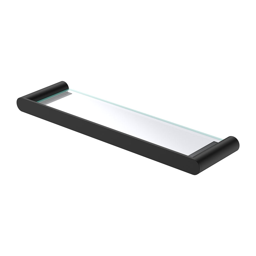 Empire Slim Glass Shelf, Matte Black