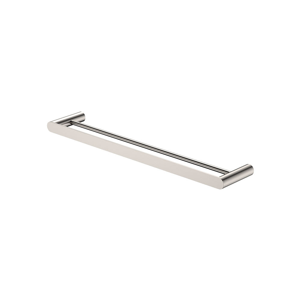 Empire Slim Double Towel Rail, 600mm, Brushed Nickel