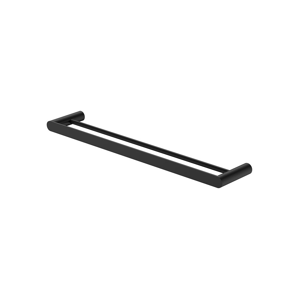 Empire Slim Double Towel Rail, 600mm, Matte Black