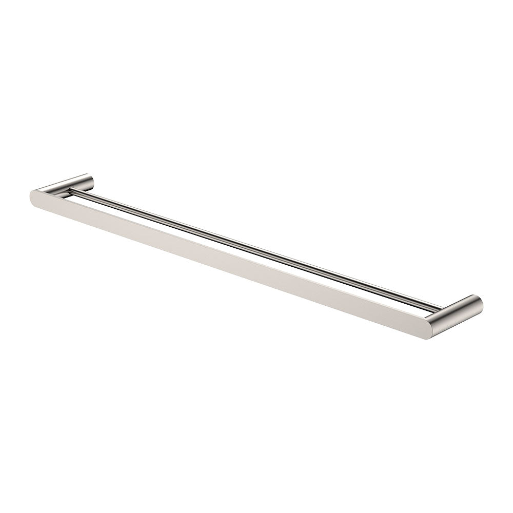 Empire Slim Double Towel Rail, 800mm, Brushed Nickel