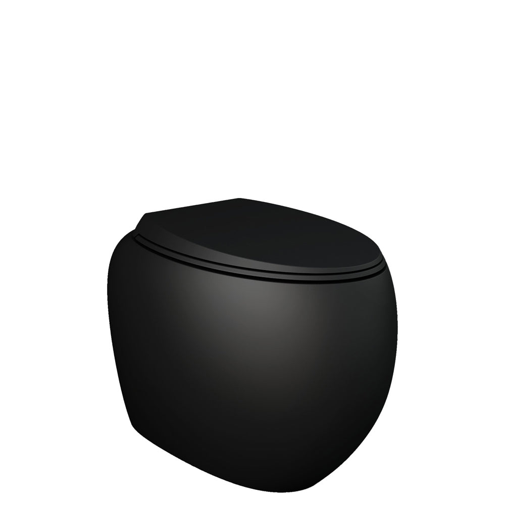 RAK Cloud Wall-Faced Toilet Suite, Matte Black