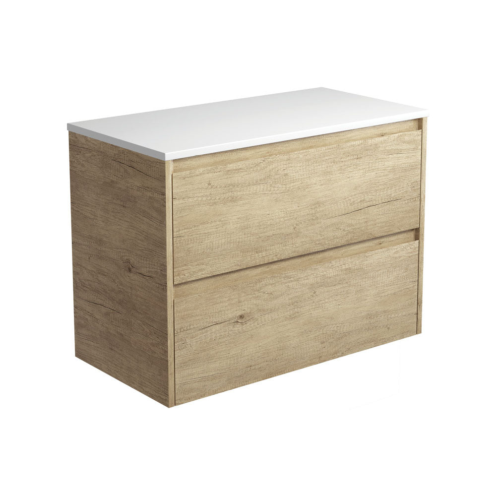 Amato Scandi Oak 900 Wall-Hung Cabinet, Scandi Oak Panels