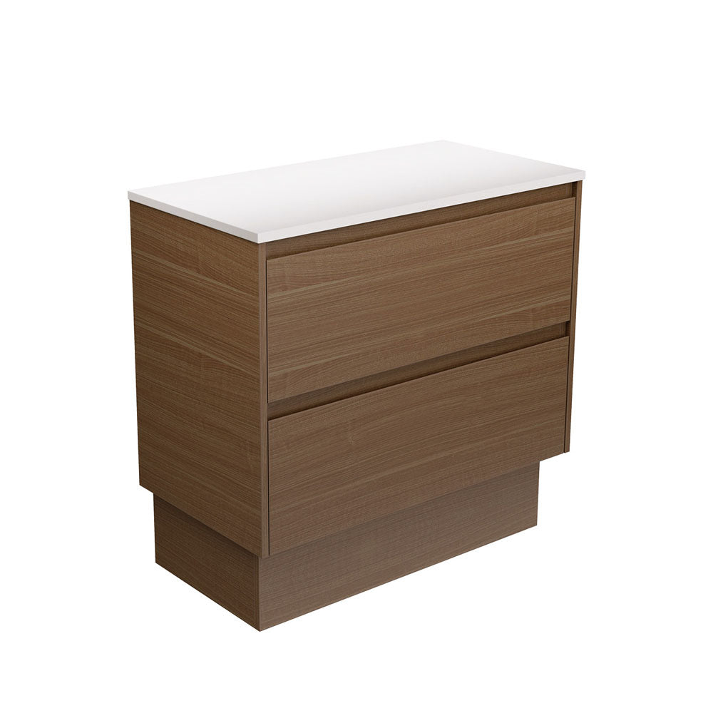 Amato Walnut 900  Cabinet on Kickboard, Walnut Panels