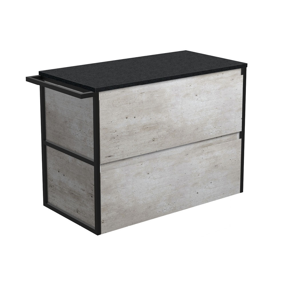 Amato Industrial 900 Wall-Hung Cabinet, 1 Frame &amp; 1 Towel Rail