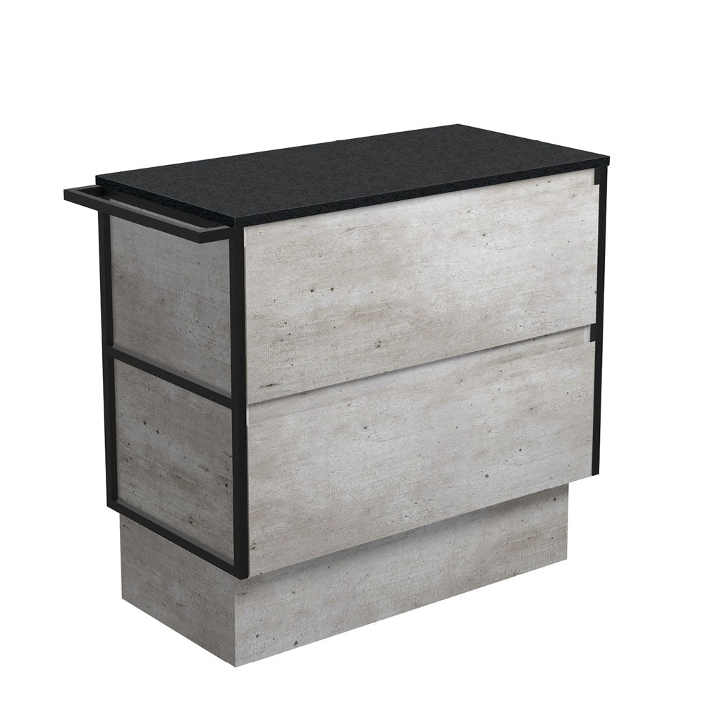 Amato Industrial 900 Cabinet on Kickboard, 1 Frame & 1 Towel Rail