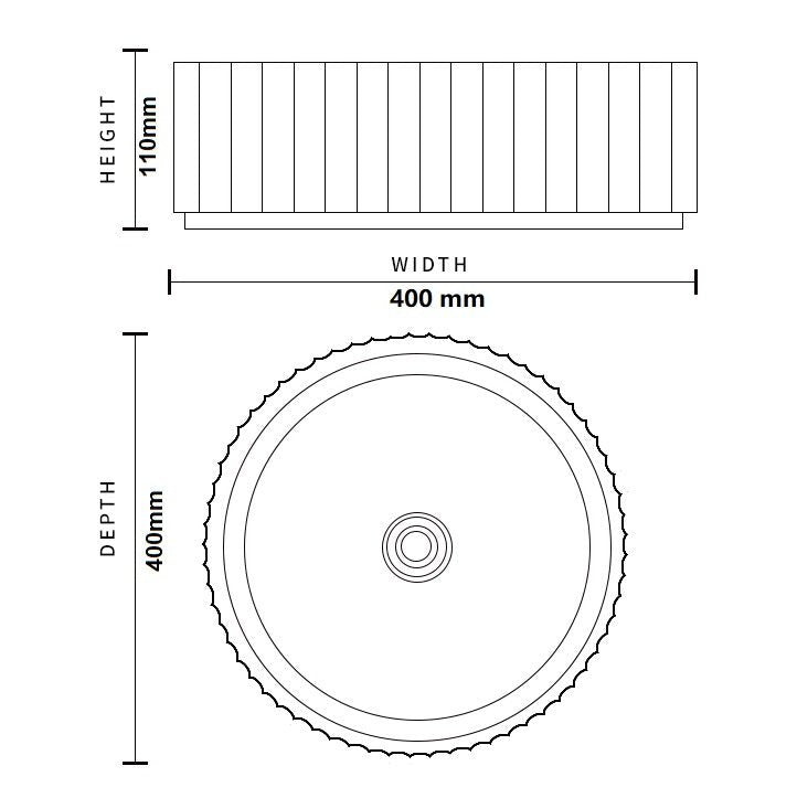 PIAZA Above Counter Basin WB 4011 - Blue Bathware 