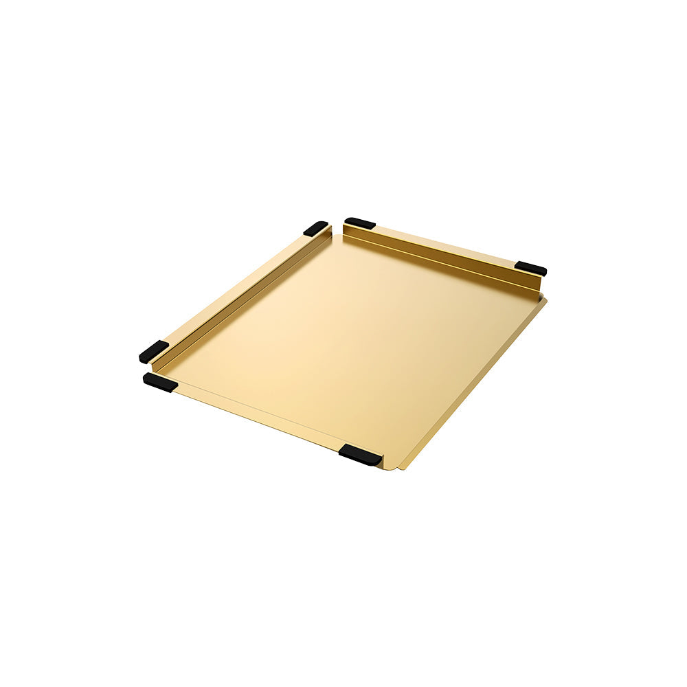 Hana Sink Drainer Tray, PVD Rugged Brass