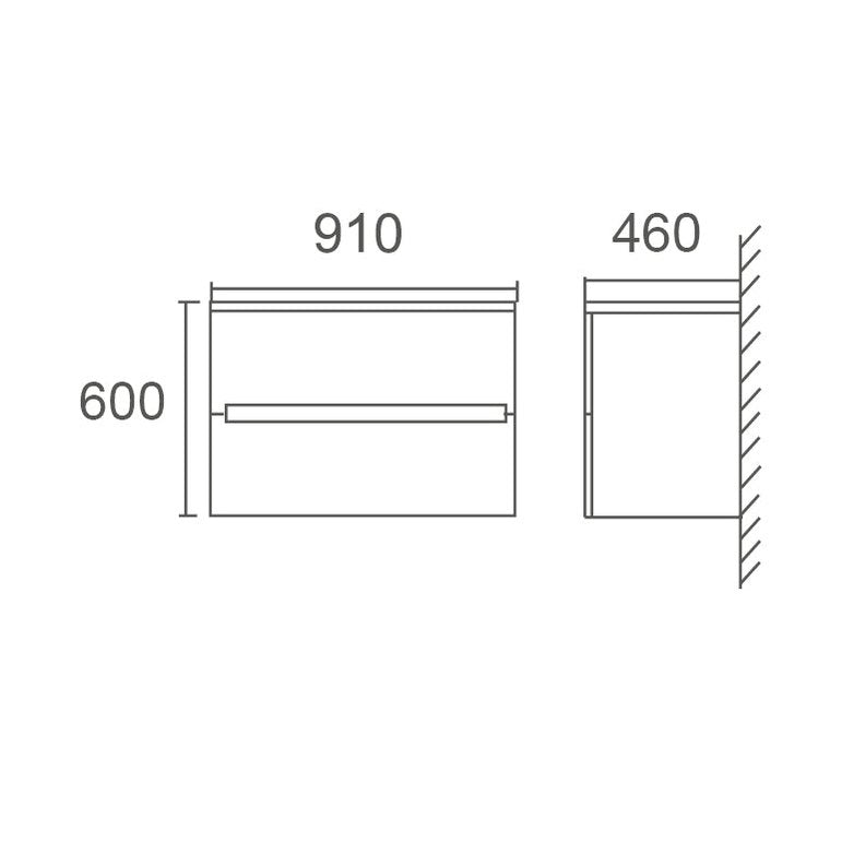 BELLA Wall Hung Vanity - Blue Bathware 